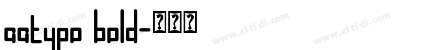aatypo bold字体转换